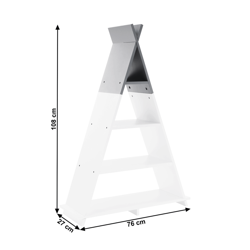 Casa si Gradina - Mobilier - Biblioteci si rafturi - Etajere - Etajera pentru rafturi pentru copii, alb / gri, BARNIE - Infinity.ro