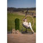 Casa si Gradina - Gradina si terasa - Mobilier exterior - Scaune si sezlonguri gradina - Scaun suspendat, natural / negru / gri, GABE - Infinity.ro