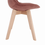 Casa si Gradina - Mobilier - Scaune si fotolii - Scaune - Scaun, catifea Velvet roz/lemn fag, LORITA - Infinity.ro