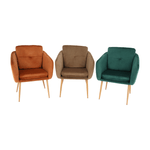 Casa si Gradina - Mobilier - Scaune si fotolii - Fotolii - Fotoliu design, tesatura din catifea teracota, AVETA - Infinity.ro