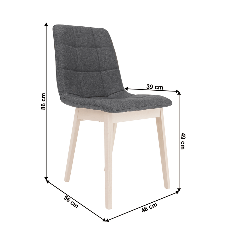 Casa si Gradina - Mobilier - Scaune si fotolii - Scaune - Scaun de masa, tesatura de fag deschis / gri, GALIO - Infinity.ro