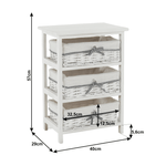 Casa si Gradina - Mobilier - Comode si corpuri - Comode - Comoda, 3 cosuri, alb antichizat, RUBY 3 - Infinity.ro