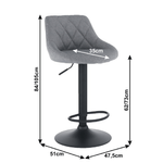 Casa si Gradina - Mobilier - Scaune si fotolii - Scaune - Scaun bar, material textil gri/negru, TERKAN - Infinity.ro