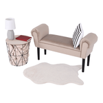 Casa si Gradina - Mobilier - Canapele si coltare - Banchete - Banca, catifea Velvet, grej/negru, BURDA - Infinity.ro