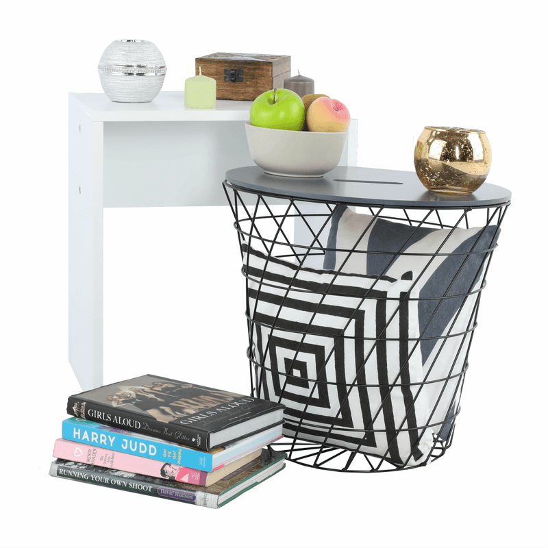 Casa si Gradina - Mobilier - Mese si birouri - Masute de cafea - Masuta auxiliara, grafit/negru, BATIS TYP 2 - Infinity.ro