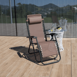 Casa si Gradina - Gradina si terasa - Mobilier exterior - Scaune si sezlonguri gradina - Sezlong de gradina reglabil, maro deschis, GERALD - Infinity.ro
