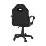 Casa si Gradina - Mobilier - Scaune si fotolii - Fotolii - Fotoliu de birou, piele ecologica neagra / portocalie, MADAN NEW - Infinity.ro