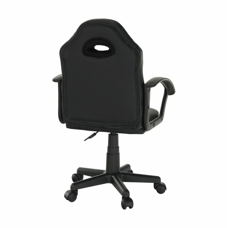 Casa si Gradina - Mobilier - Scaune si fotolii - Fotolii - Fotoliu de birou, piele ecologica neagra / portocalie, MADAN NEW - Infinity.ro