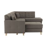 Casa si Gradina - Mobilier - Canapele si coltare - Coltare - Coltar, material textil gri maroniu TAUPE, model stanga, BRIDGET - Infinity.ro