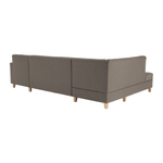 Casa si Gradina - Mobilier - Canapele si coltare - Coltare - Coltar, material textil gri maroniu TAUPE, model dreapta, BRIDGET - Infinity.ro