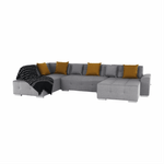 Casa si Gradina - Mobilier - Canapele si coltare - Canapele - Canapea, gri/mustar, model stanga, BELLIS U - Infinity.ro