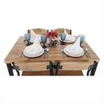 Casa si Gradina - Mobilier - Seturi de mobilier - Seturi mese si scaune - Set de luat masa 1 + 4, stejar artizanal, AMANDA - Infinity.ro
