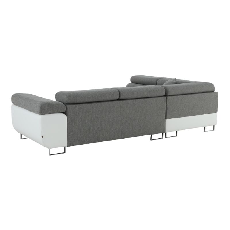 Casa si Gradina - Mobilier - Canapele si coltare - Coltare - Coltar, alb/gri, model stanga, AMARETO NEW - Infinity.ro