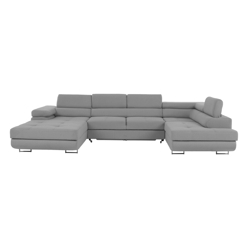 Casa si Gradina - Mobilier - Canapele si coltare - Coltare - Coltar, gri deschis, model dreapta, AMARETO U - Infinity.ro