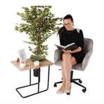 Casa si Gradina - Mobilier - Scaune si fotolii - Scaune - Fotoliu de birou, material catifea gri  /metal, HAGRID - Infinity.ro