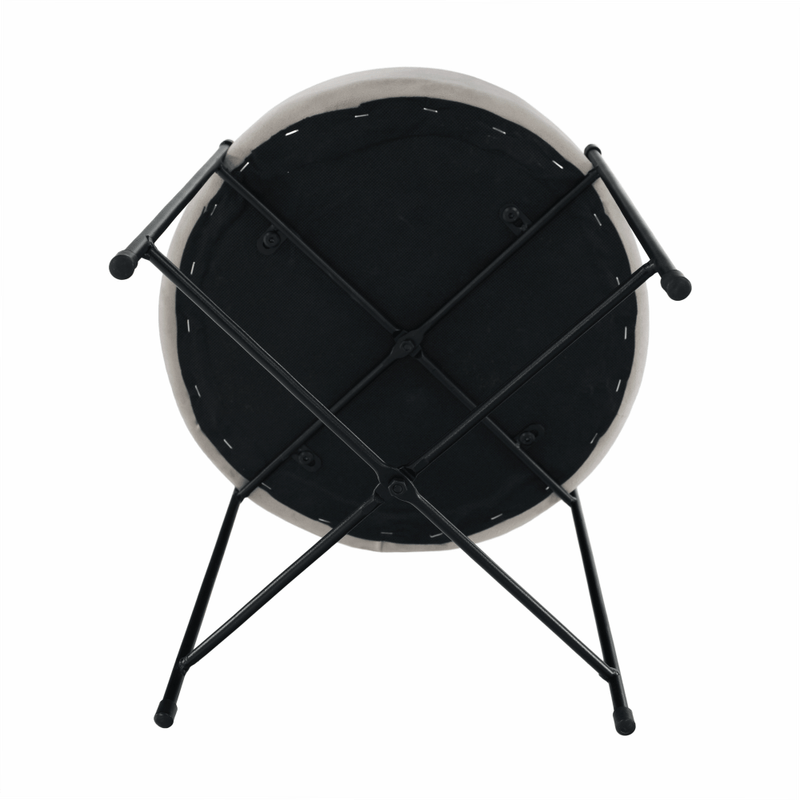 Casa si Gradina - Mobilier - Scaune si fotolii - Tabureti - Taburet, catifea Velvet gri/negru, MARIME - Infinity.ro