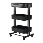 Casa si Gradina - Mobilier - Biblioteci si rafturi - Etajere - Etajera mobila, negru, VERNON - Infinity.ro