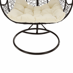 Casa si Gradina - Gradina si terasa - Mobilier exterior - Scaune si sezlonguri gradina - Scaun agatat dublu, maro/crem, DALVEA NEW - Infinity.ro