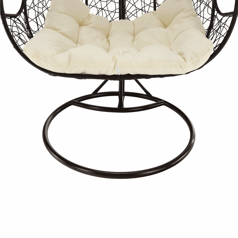 Casa si Gradina - Gradina si terasa - Mobilier exterior - Scaune si sezlonguri gradina - Scaun agatat dublu, maro/crem, DALVEA NEW - Infinity.ro