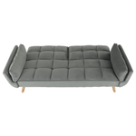Casa si Gradina - Mobilier - Canapele si coltare - Coltare - Coltar extensibil, catifea gri deschis / fag, KAPRERA NEW - Infinity.ro