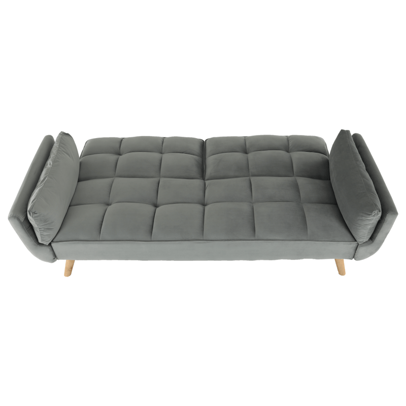 Casa si Gradina - Mobilier - Canapele si coltare - Coltare - Coltar extensibil, catifea gri deschis / fag, KAPRERA NEW - Infinity.ro