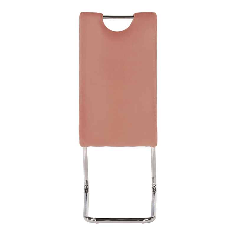 Casa si Gradina - Mobilier - Scaune si fotolii - Scaune - Scaun de luat masa, tesatura de catifea roz / cusaturi deschise, ABIRA NEW - Infinity.ro