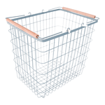 Market - Spalare si intretinere rufe - Uscatoare de rufe si accesorii - Cos de rufe, metal, gri-albastru, HERMES - Infinity.ro