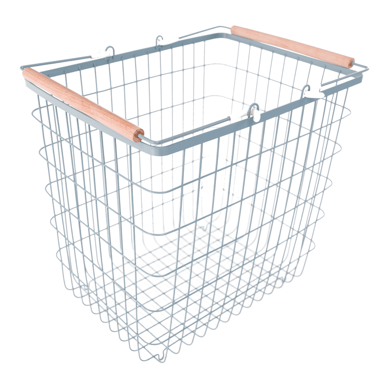 Market - Spalare si intretinere rufe - Uscatoare de rufe si accesorii - Cos de rufe, metal, gri-albastru, HERMES - Infinity.ro