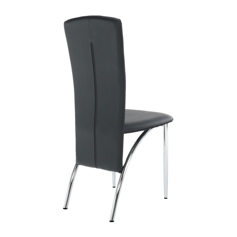 Casa si Gradina - Mobilier - Scaune si fotolii - Scaune - Scaun, piele eco neagra/crom, FINA - Infinity.ro