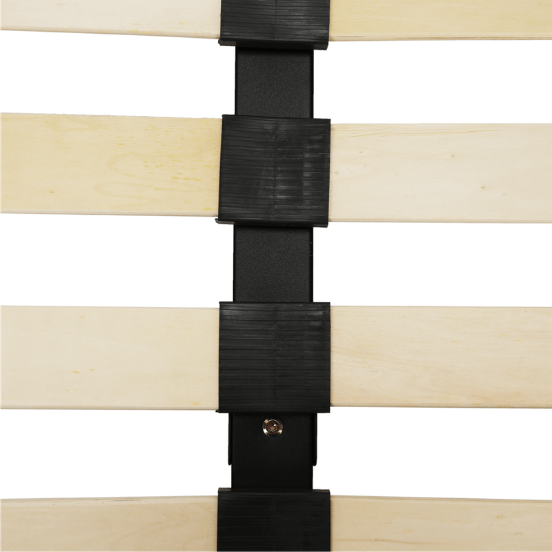 Casa si Gradina - Mobilier - Paturi si accesorii - Paturi - Pat matrimonial cu somiera, 160x200, piele eco neagra, MIKEL - Infinity.ro