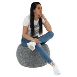 Casa si Gradina - Mobilier - Scaune si fotolii - Fotolii - Husa-puf de ezut,, negru/alb, HANORD - Infinity.ro