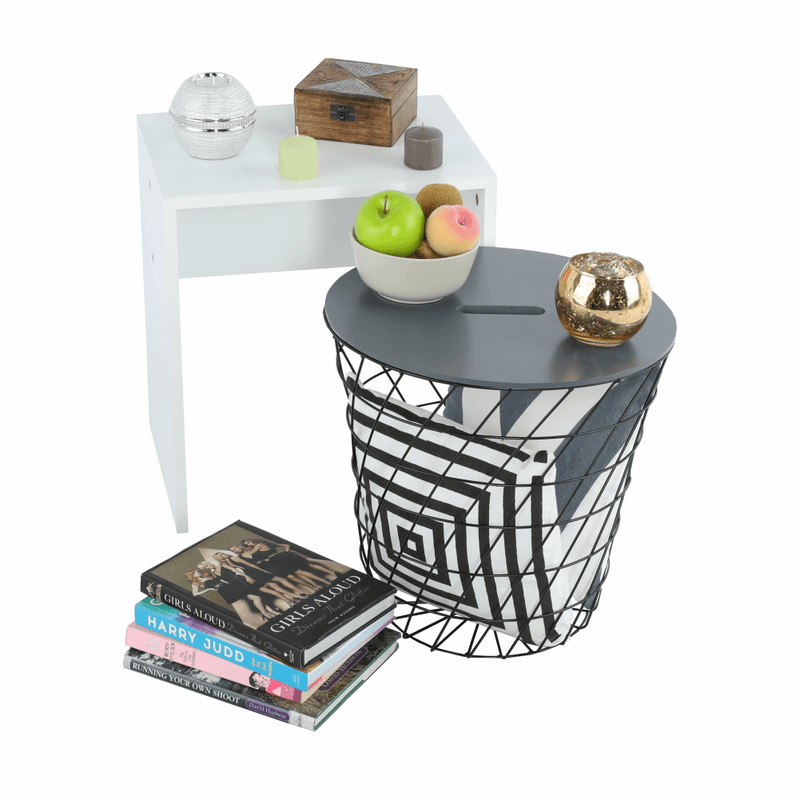 Casa si Gradina - Mobilier - Mese si birouri - Masute de cafea - Masuta auxiliara, grafit/negru, BATIS TYP 2 - Infinity.ro
