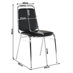 Casa si Gradina - Mobilier - Scaune si fotolii - Scaune - Scaun conferinta, piele ecologica neagra, ZEKI - Infinity.ro