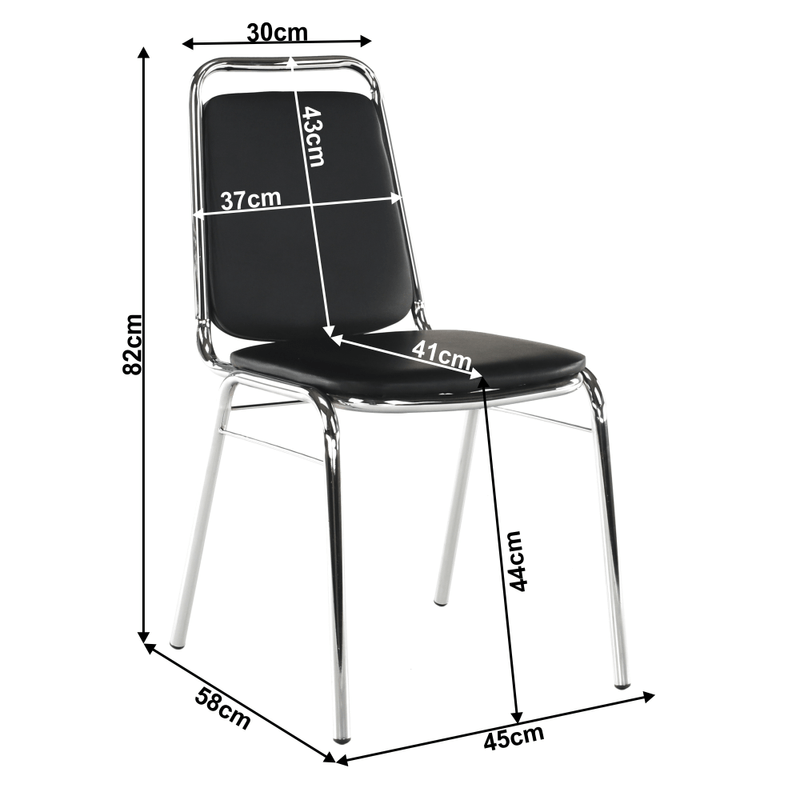 Casa si Gradina - Mobilier - Scaune si fotolii - Scaune - Scaun conferinta, piele ecologica neagra, ZEKI - Infinity.ro
