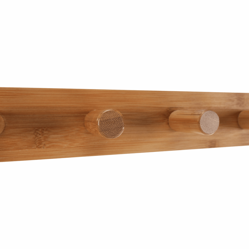 Casa si Gradina - Mobilier - Organizare si depozitare - Cuiere - Cuier cu rafturi, alb/bambus, MARIKE TYP 2 - Infinity.ro