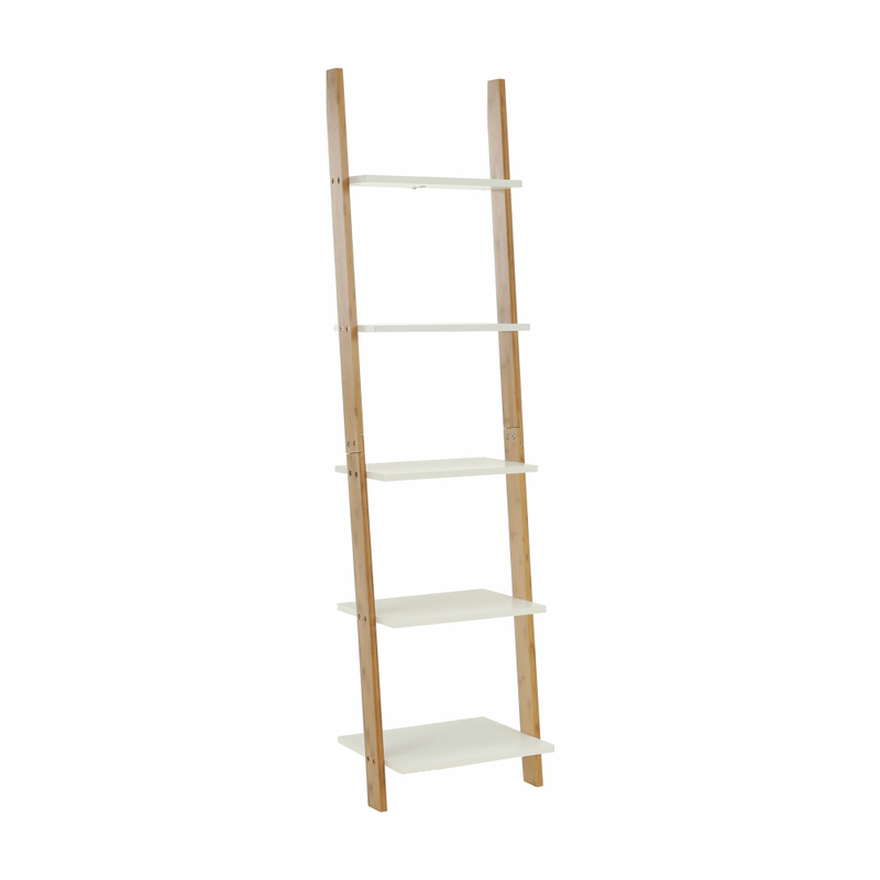 Casa si Gradina - Mobilier - Biblioteci si rafturi - Etajere - Etajera, alb/bambus, GAPA TYP 3 - Infinity.ro