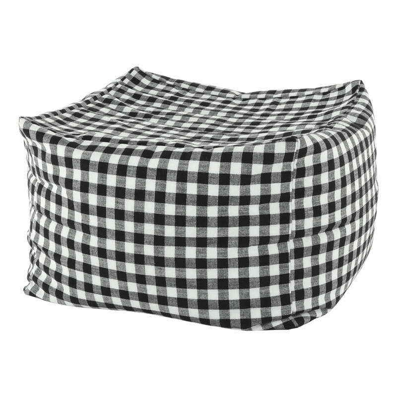 Casa si Gradina - Mobilier - Scaune si fotolii - Tabureti - Taburet, negru/alb, KRETON - Infinity.ro