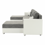 Casa si Gradina - Mobilier - Canapele si coltare - Coltare - Coltar reversibil, alb/gri maroniu, ESSEN - Infinity.ro