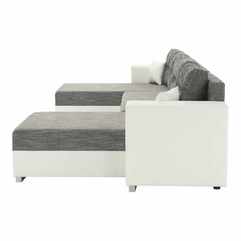 Casa si Gradina - Mobilier - Canapele si coltare - Coltare - Coltar reversibil, alb/gri maroniu, ESSEN - Infinity.ro