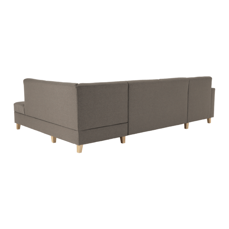 Casa si Gradina - Mobilier - Canapele si coltare - Coltare - Coltar, material textil gri maroniu TAUPE, model stanga, BRIDGET - Infinity.ro