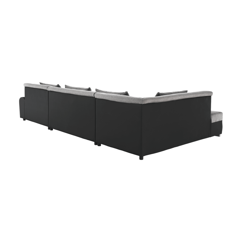 Casa si Gradina - Mobilier - Canapele si coltare - Canapele - Canapea, gri/negru, model dreapta, LIBERTO U - Infinity.ro