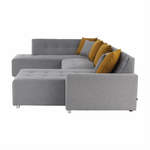 Casa si Gradina - Mobilier - Canapele si coltare - Canapele - Canapea, gri/mustar, model stanga, BELLIS U - Infinity.ro