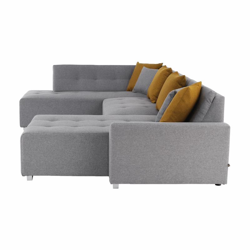 Casa si Gradina - Mobilier - Canapele si coltare - Canapele - Canapea, gri/mustar, model stanga, BELLIS U - Infinity.ro