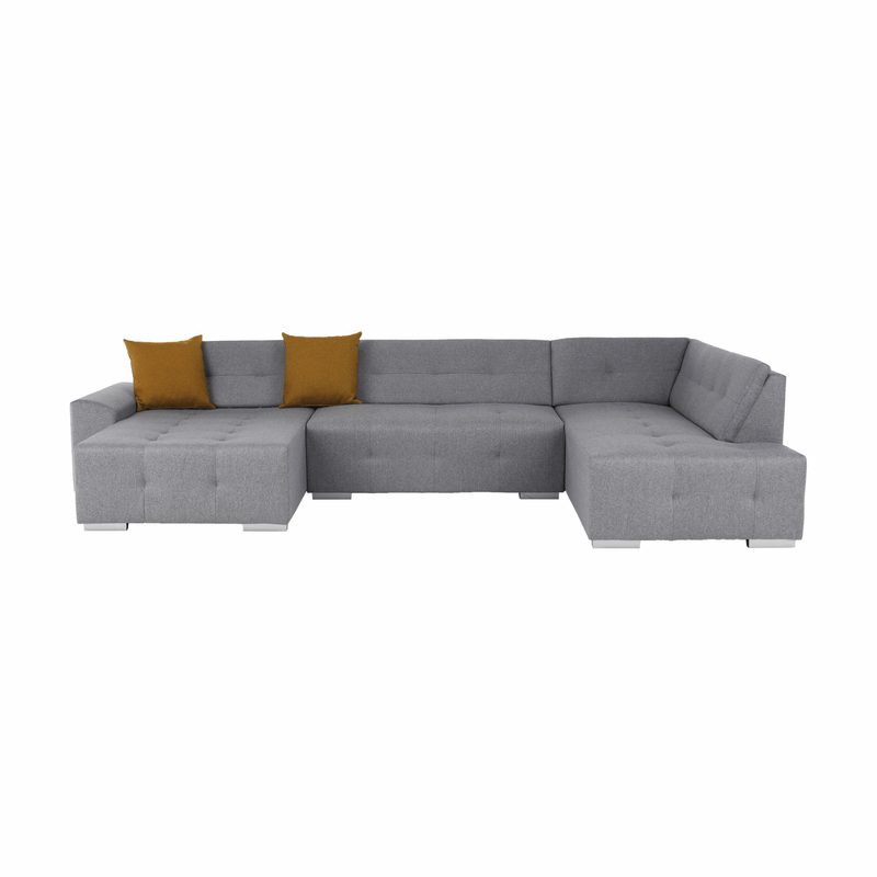 Casa si Gradina - Mobilier - Canapele si coltare - Canapele - Canapea, gri/mustar, model dreapta, BELLIS U - Infinity.ro