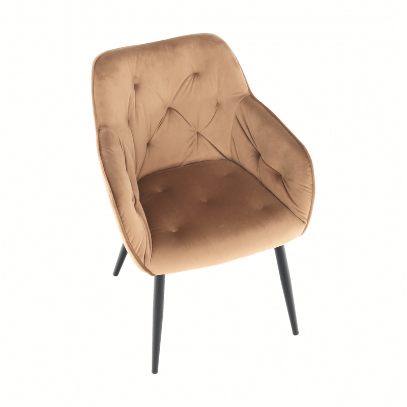 Casa si Gradina - Mobilier - Scaune si fotolii - Fotolii - Fotoliu de design, material textil Velvet maro, BERILIO - Infinity.ro