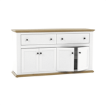 Casa si Gradina - Mobilier - Comode si corpuri - Comode - Scrin MZ10, alb / stejar grand, LEON - Infinity.ro