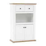 Casa si Gradina - Mobilier - Comode si corpuri - Comode - Scrin de bar MZ8, alb / stejar grand, LEON - Infinity.ro