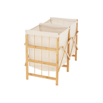 Market - Spalare si intretinere rufe - Uscatoare de rufe si accesorii - Cos pentru rufe cu doua compartimente, natural/bej, NORDIS - Infinity.ro