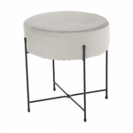 Casa si Gradina - Mobilier - Scaune si fotolii - Tabureti - Taburet, catifea Velvet gri/negru, MARIME - Infinity.ro