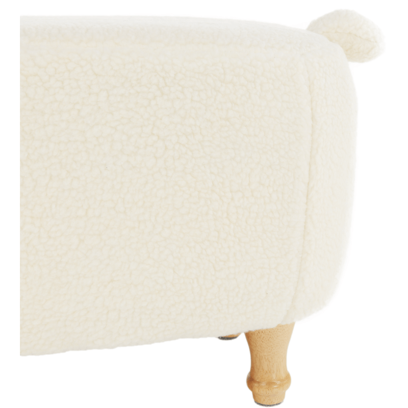 Casa si Gradina - Mobilier - Scaune si fotolii - Tabureti - Taburet in forma de miel, alb/natural, VISALI - Infinity.ro